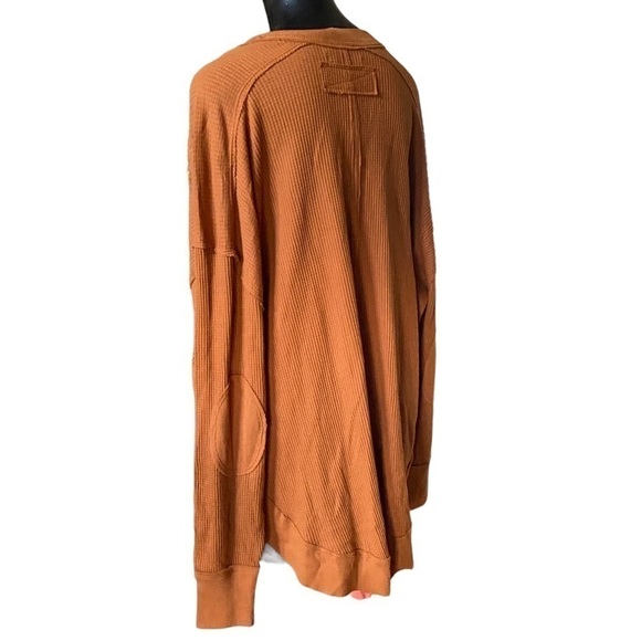 NEW We The Free Glazed Ginger Waffle Knit Oversized Top Size Medium - Picture 5 of 8